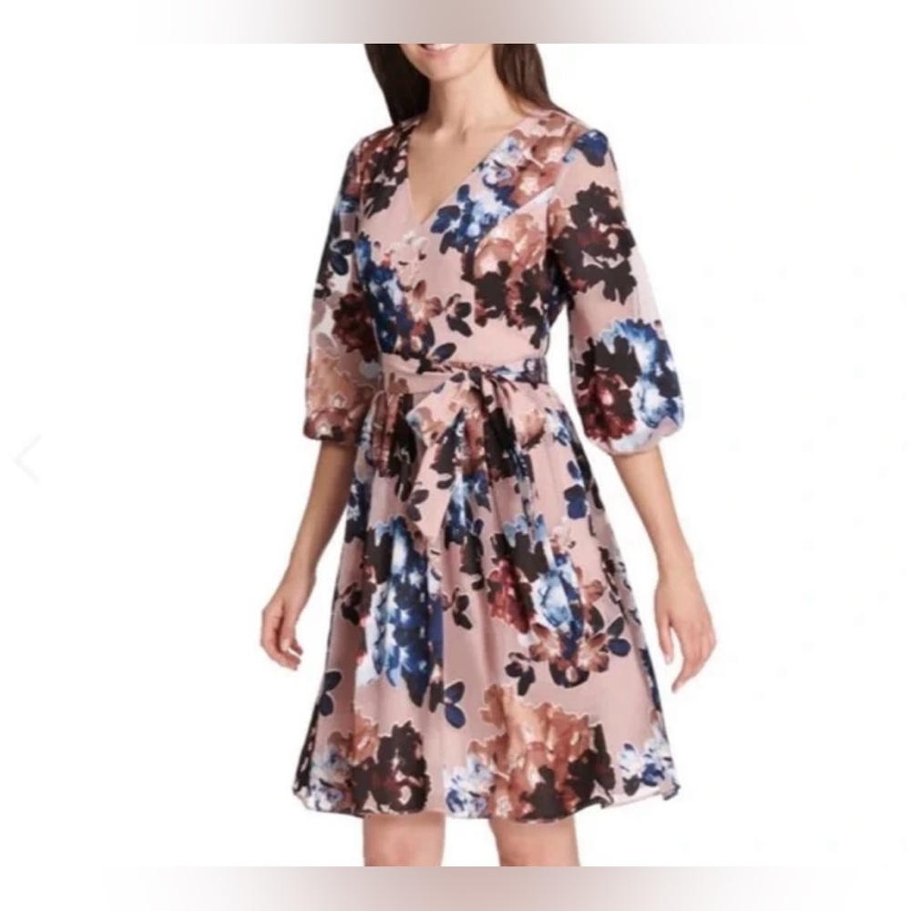 Vince Camuto Burnout Fit and Flare Dress
